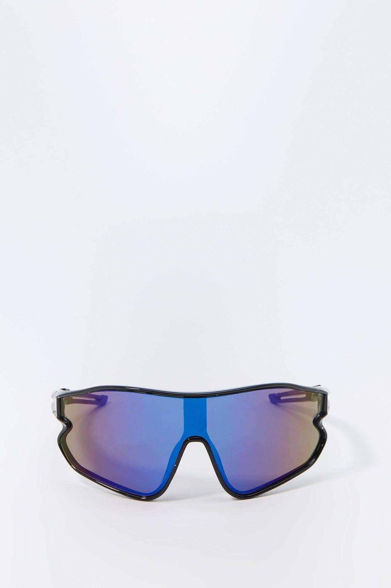 Paint Splatter Sport Shield Sunglasses Female Product Image