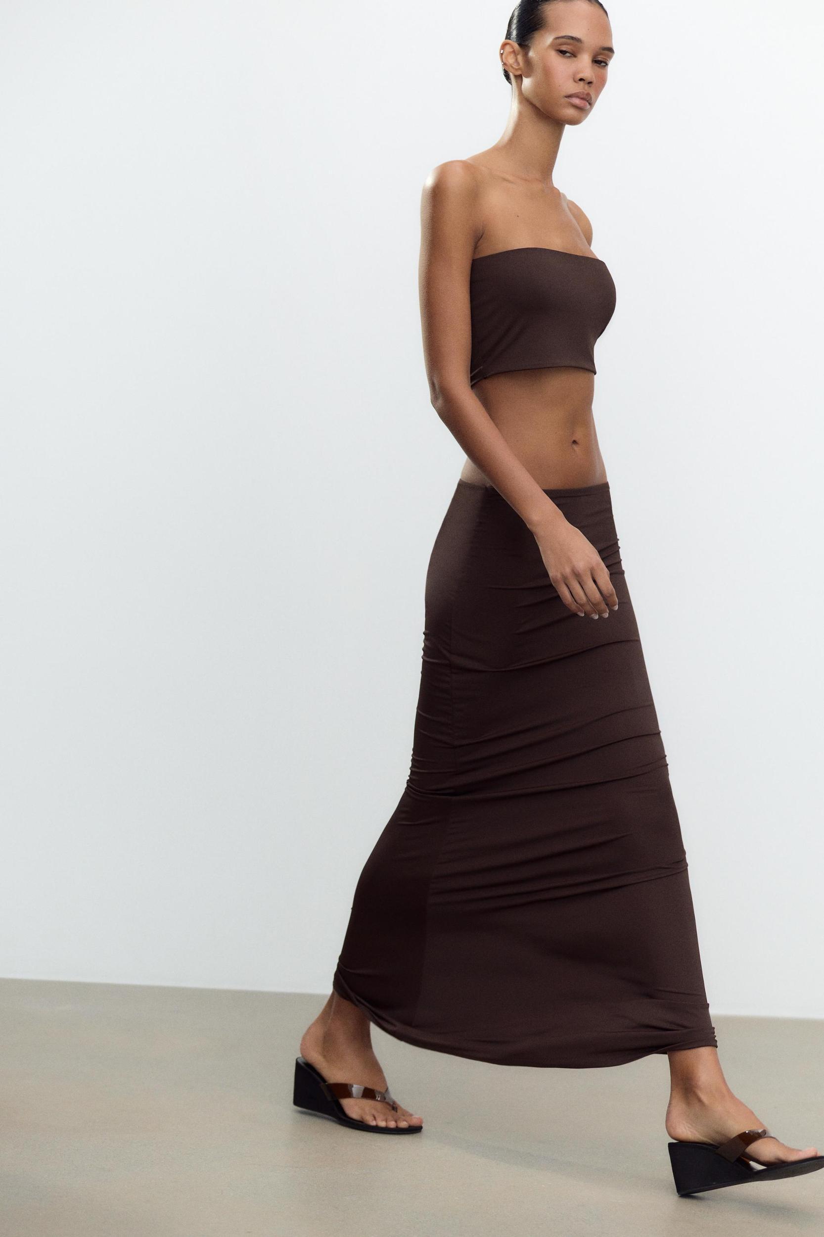 LONG POLYAMIDE SKIRT Product Image