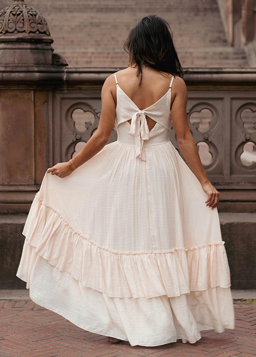 Everlie Dress in Cream Female Product Image