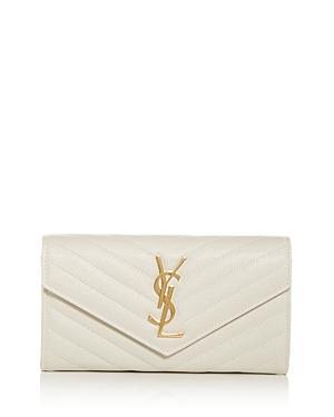 Womens Cassandre Matelasse Large Flap Wallet in Grain De Poudre Embossed Leather Product Image