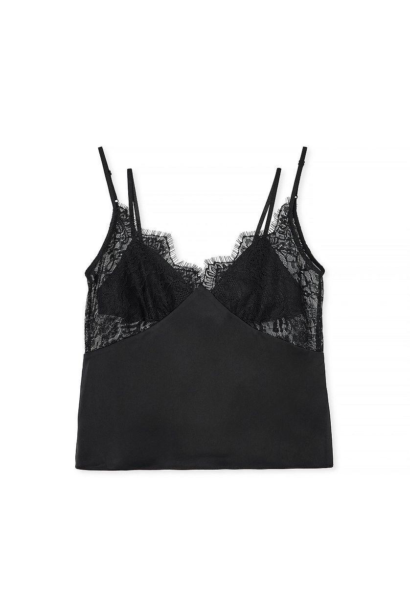 Lace Detail Low Back Singlet Product Image