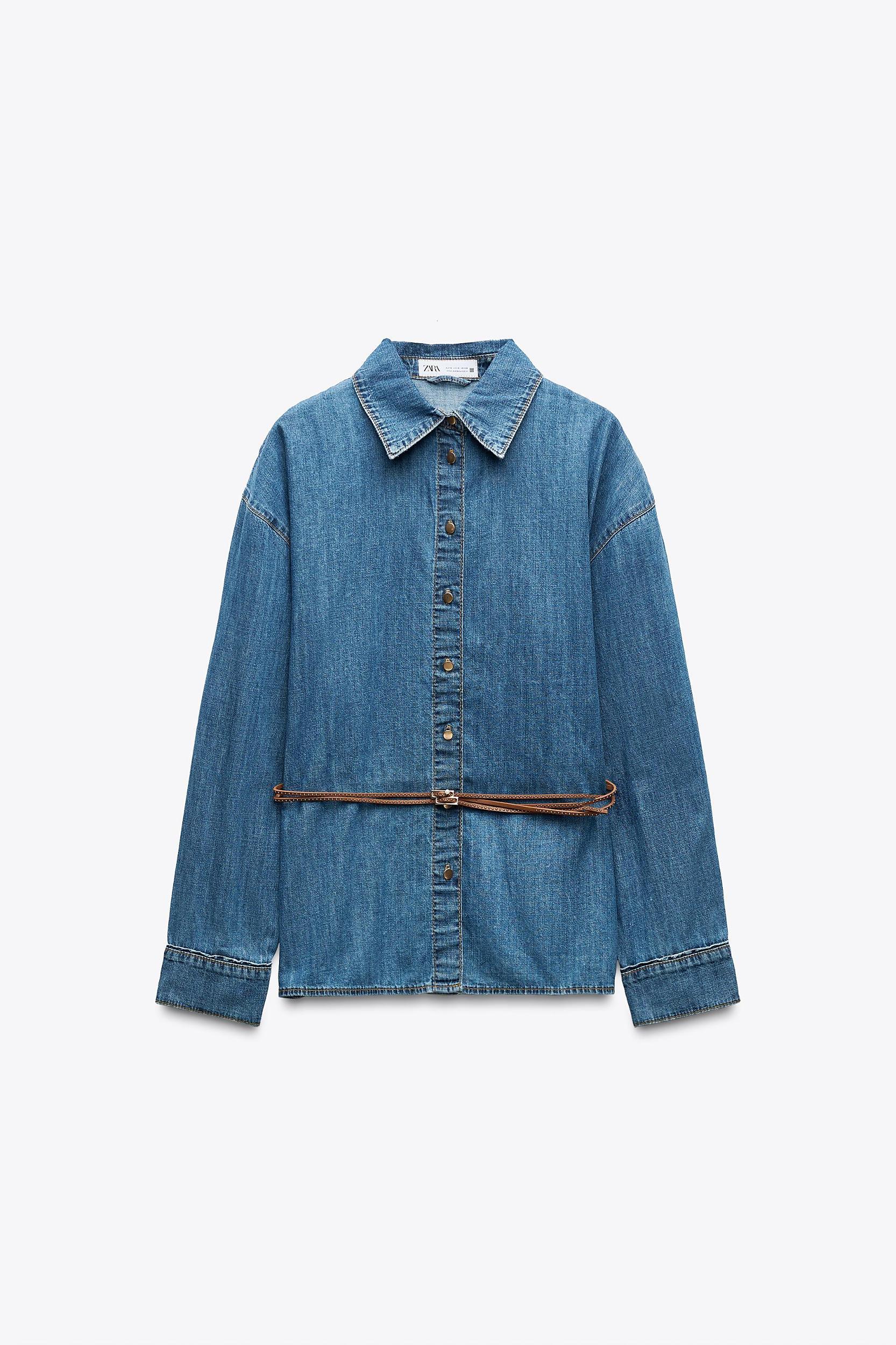 Z1975 BELTED DENIM SHIRT Product Image