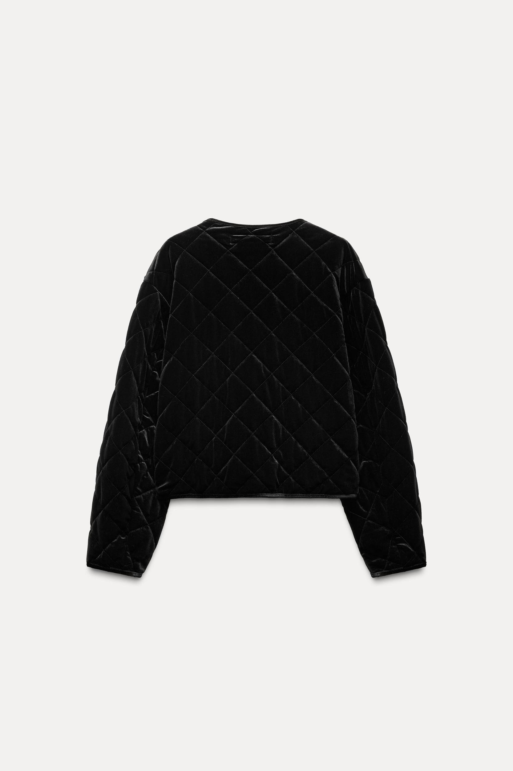 QUILTED VELVET JACKET Product Image