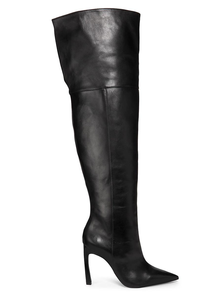 Womens Cate 100MM Leather Over-The-Knee Boots Product Image