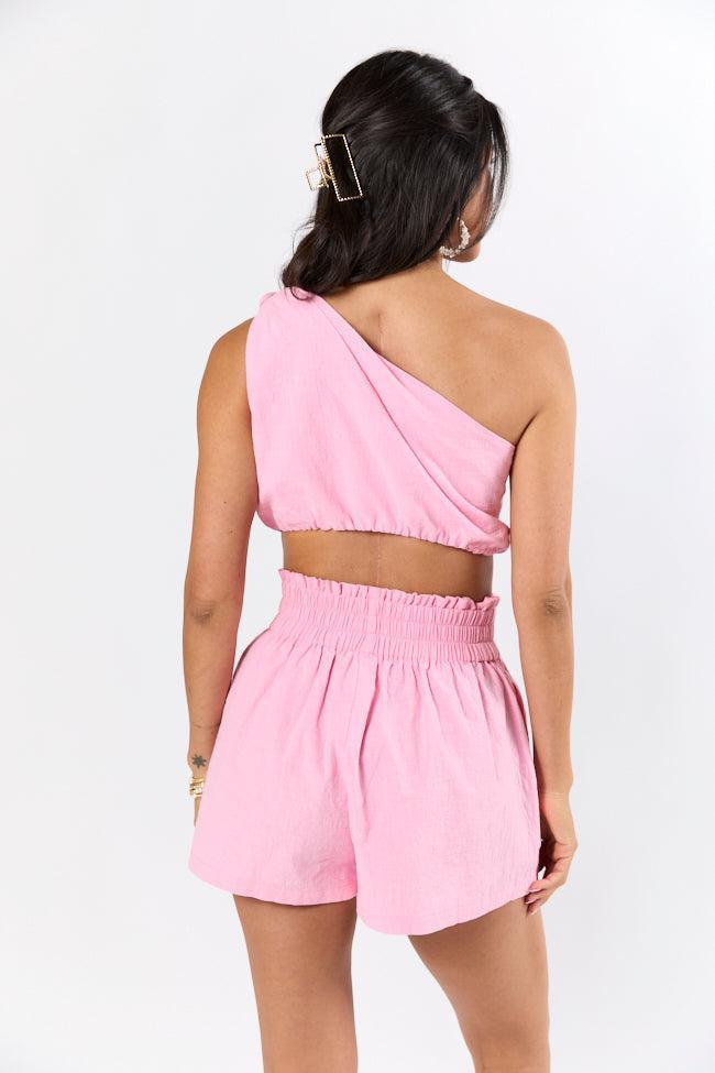 Paradise Is Calling Pink Knot Detail Two Piece Set FINAL SALE Product Image