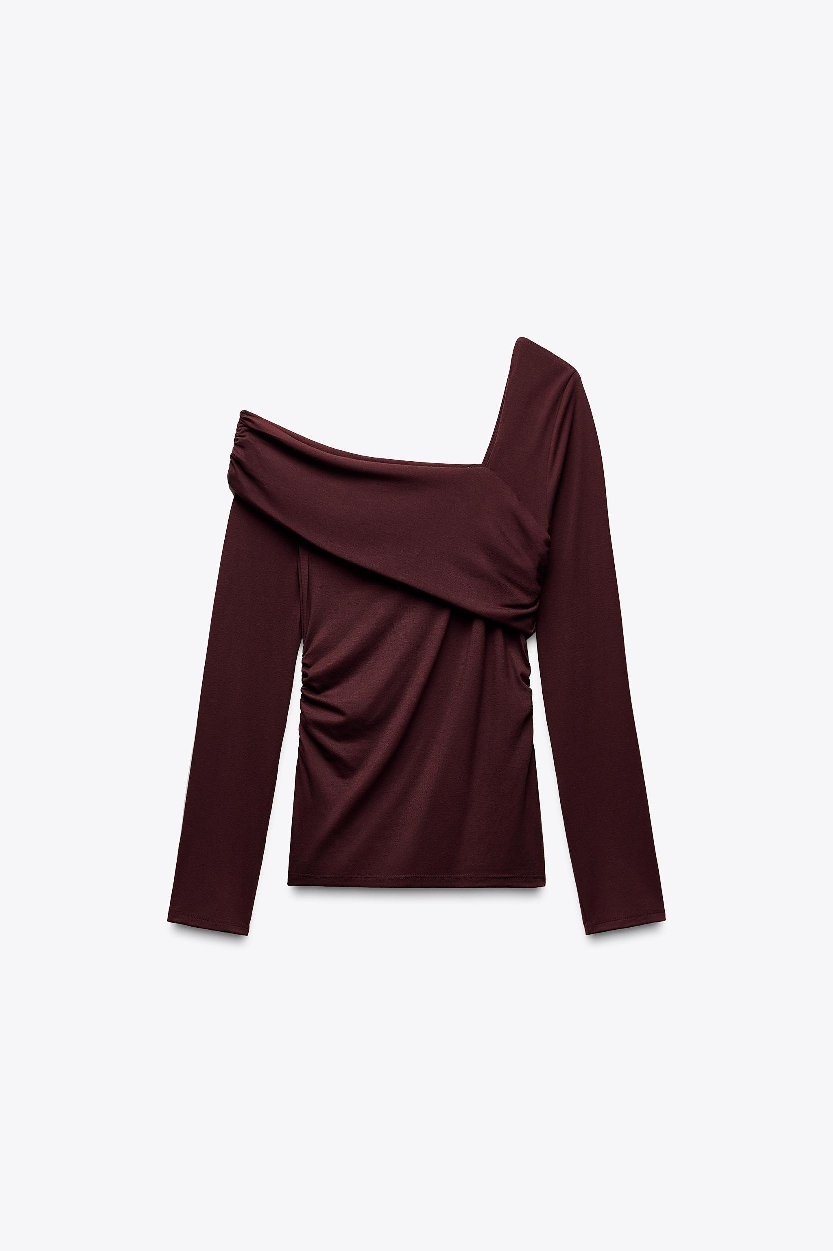 ASYMMETRIC NECKLINE TOP Product Image