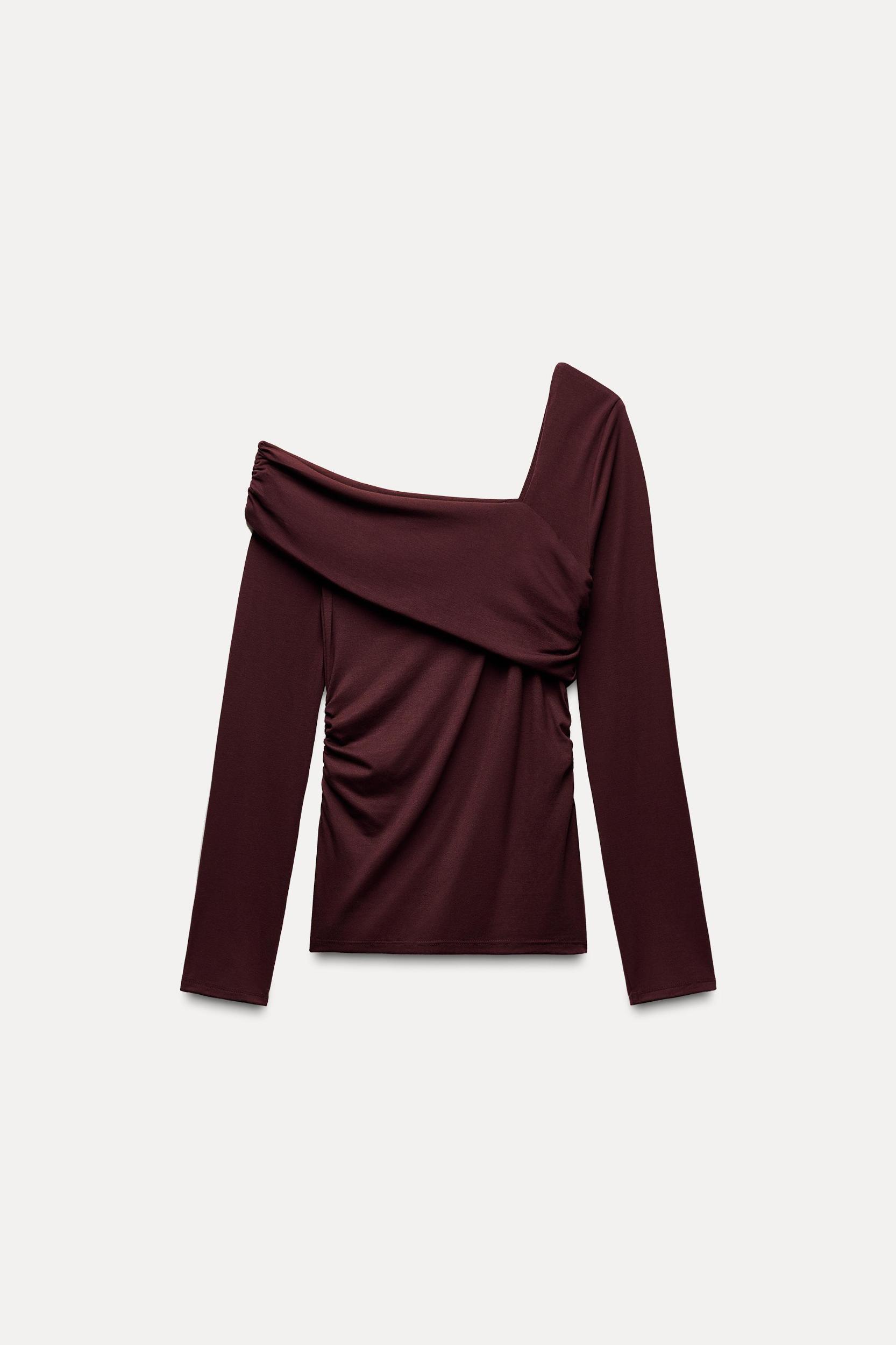 ASYMMETRIC NECKLINE TOP Product Image