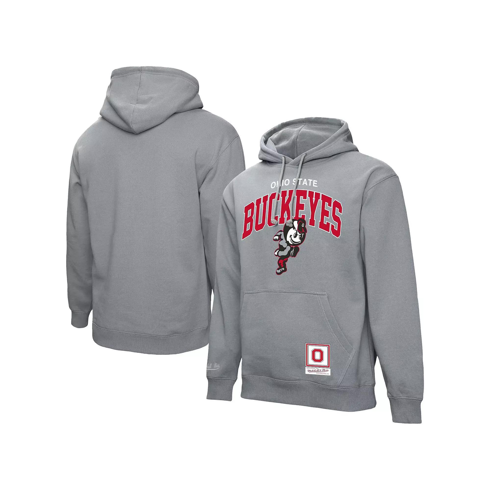 Men's Mitchell & Ness  Heather Gray USC Trojans Classic Arch Pullover Hoodie, Size: 2XL, Grey Product Image