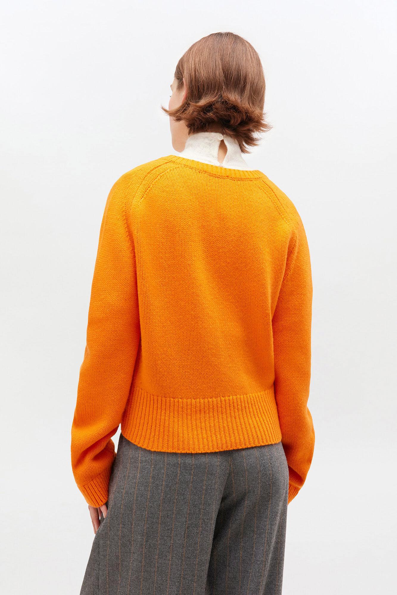 Brown V-neck Sweater Product Image