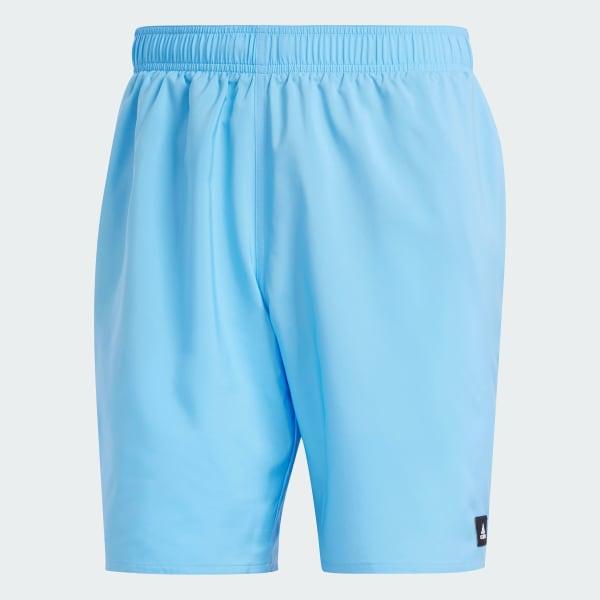 adidas Solid CLX Classic-Length Swim Shorts Blue Burst 2XL Mens Product Image