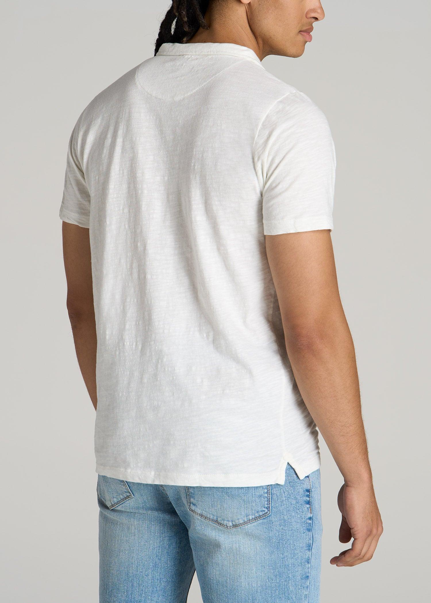 Slub Men's Tall Polo Shirt in Ecru Product Image
