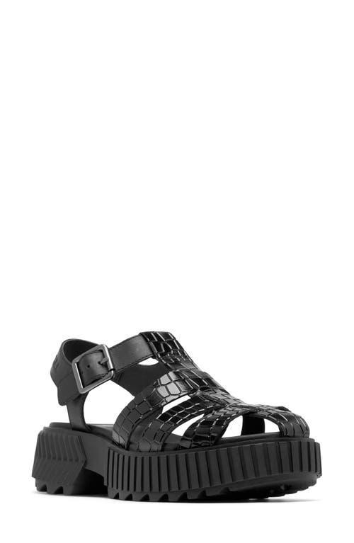 Ona Embossed Leather Fisherman Sandals Product Image