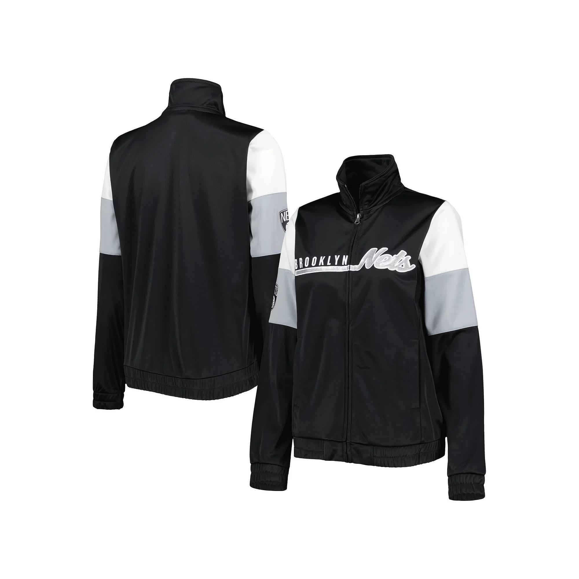 Women's G-III 4Her by Carl Banks Black Brooklyn Nets Change Up Full-Zip Track Jacket, Size: 2XL Product Image
