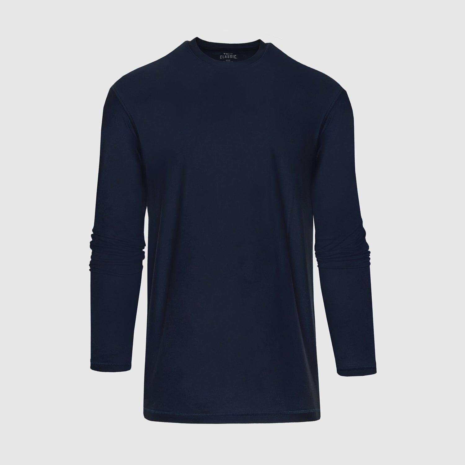 Navy Active Long Sleeve Crew T-Shirt Product Image