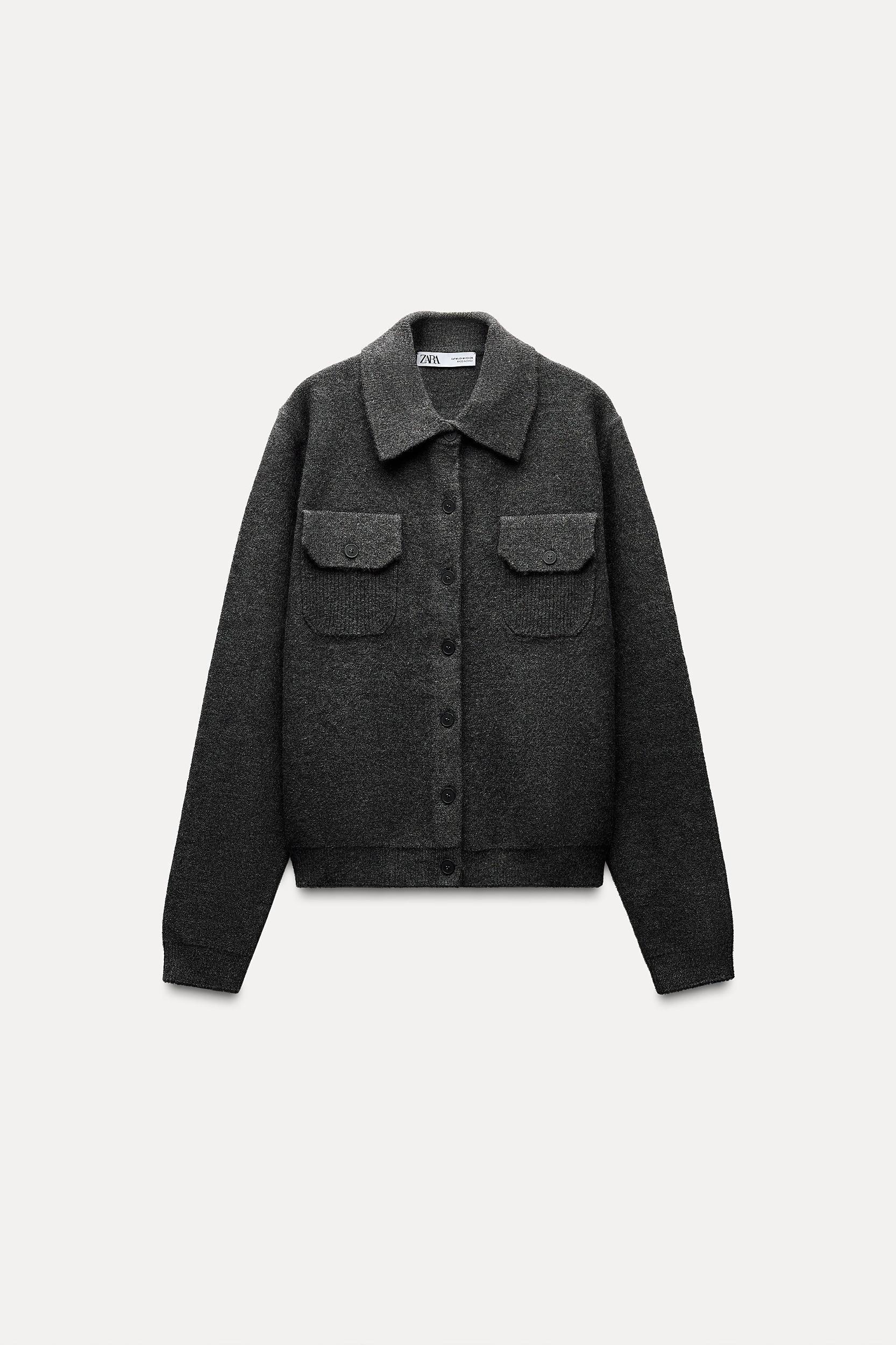 BASIC POLO COLLAR KNIT CARDIGAN Product Image