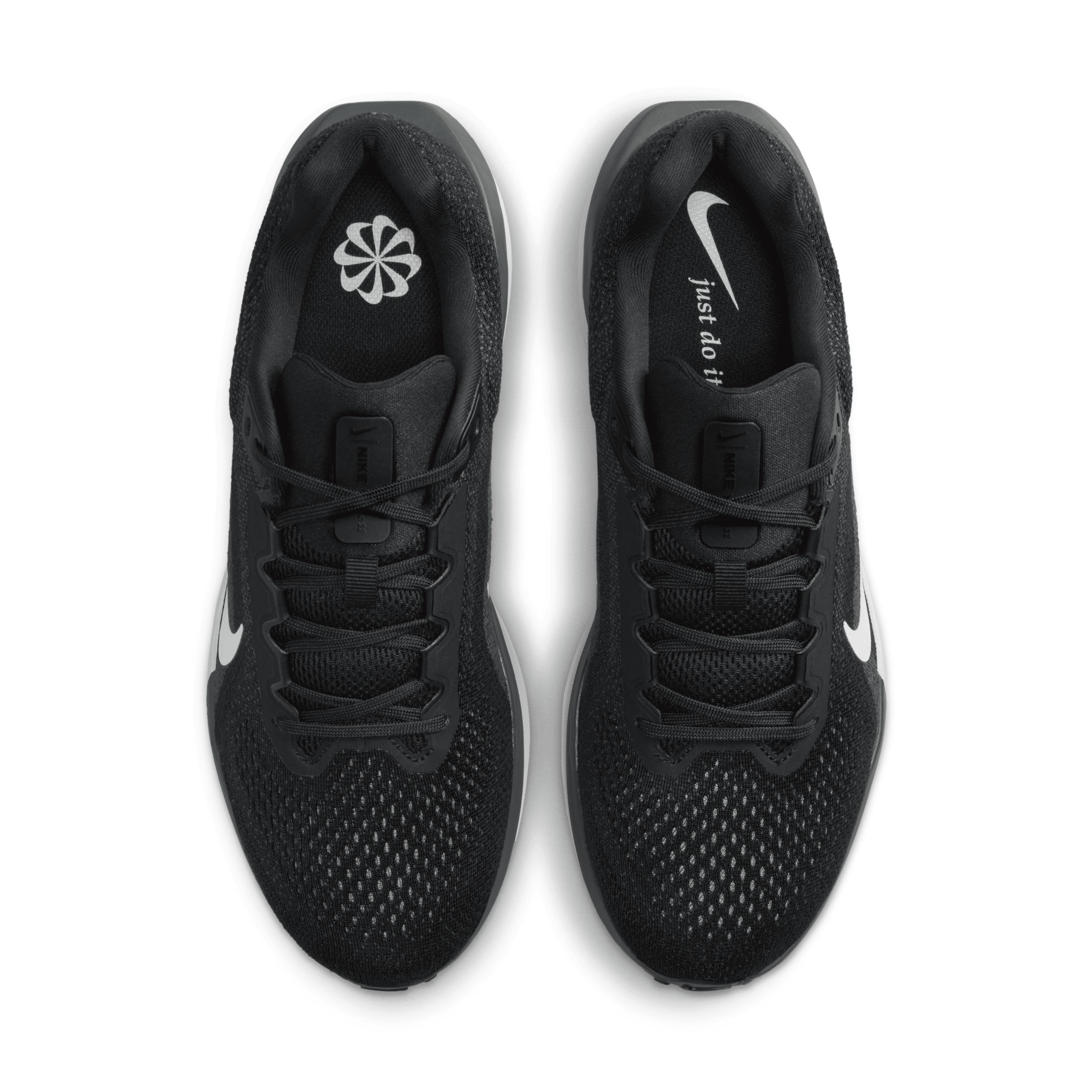 Nike Winflo 11 Men's Road Running Shoes, Size: 11 4E, Black White Gray Product Image