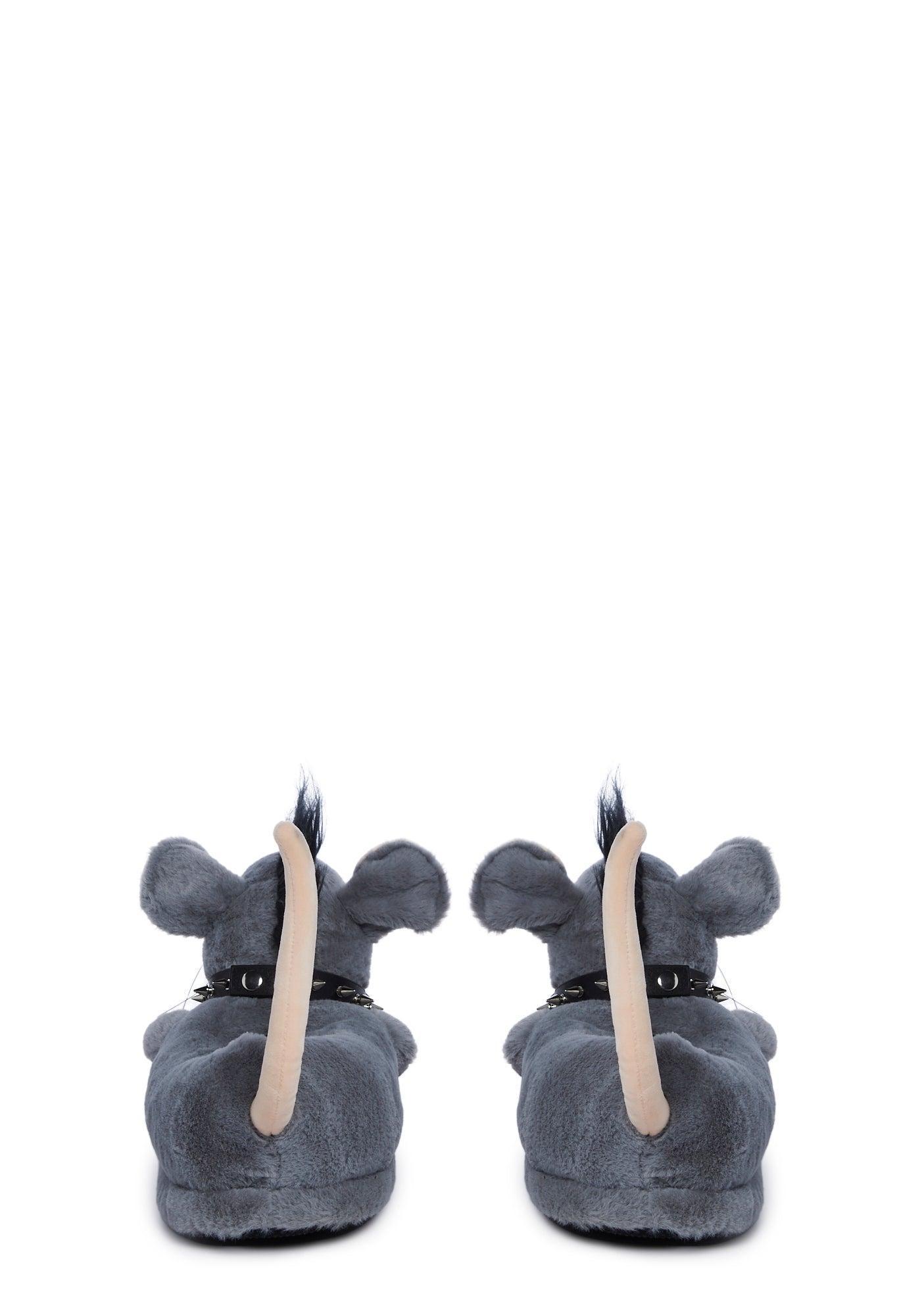 Punk Rat Slippers - Gray Product Image