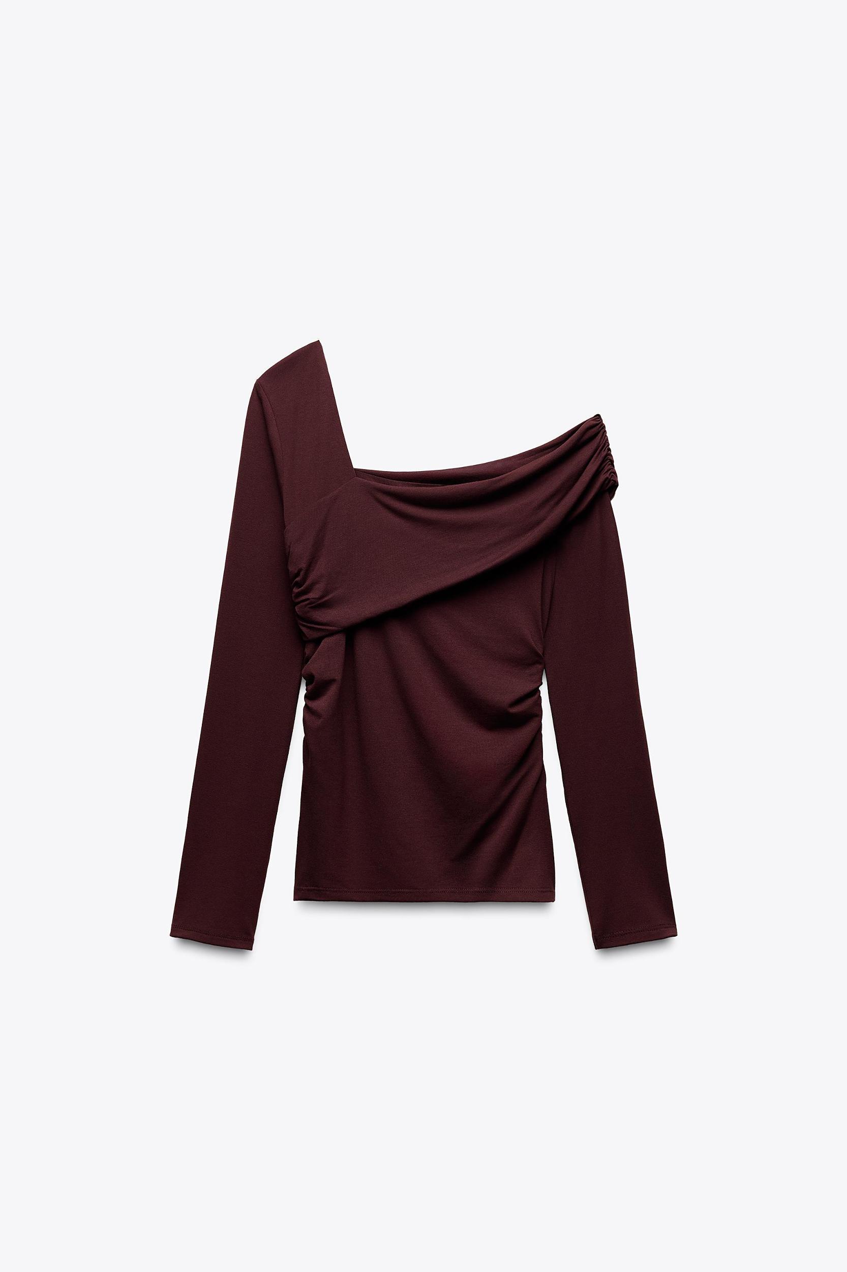 ASYMMETRIC NECKLINE TOP Product Image