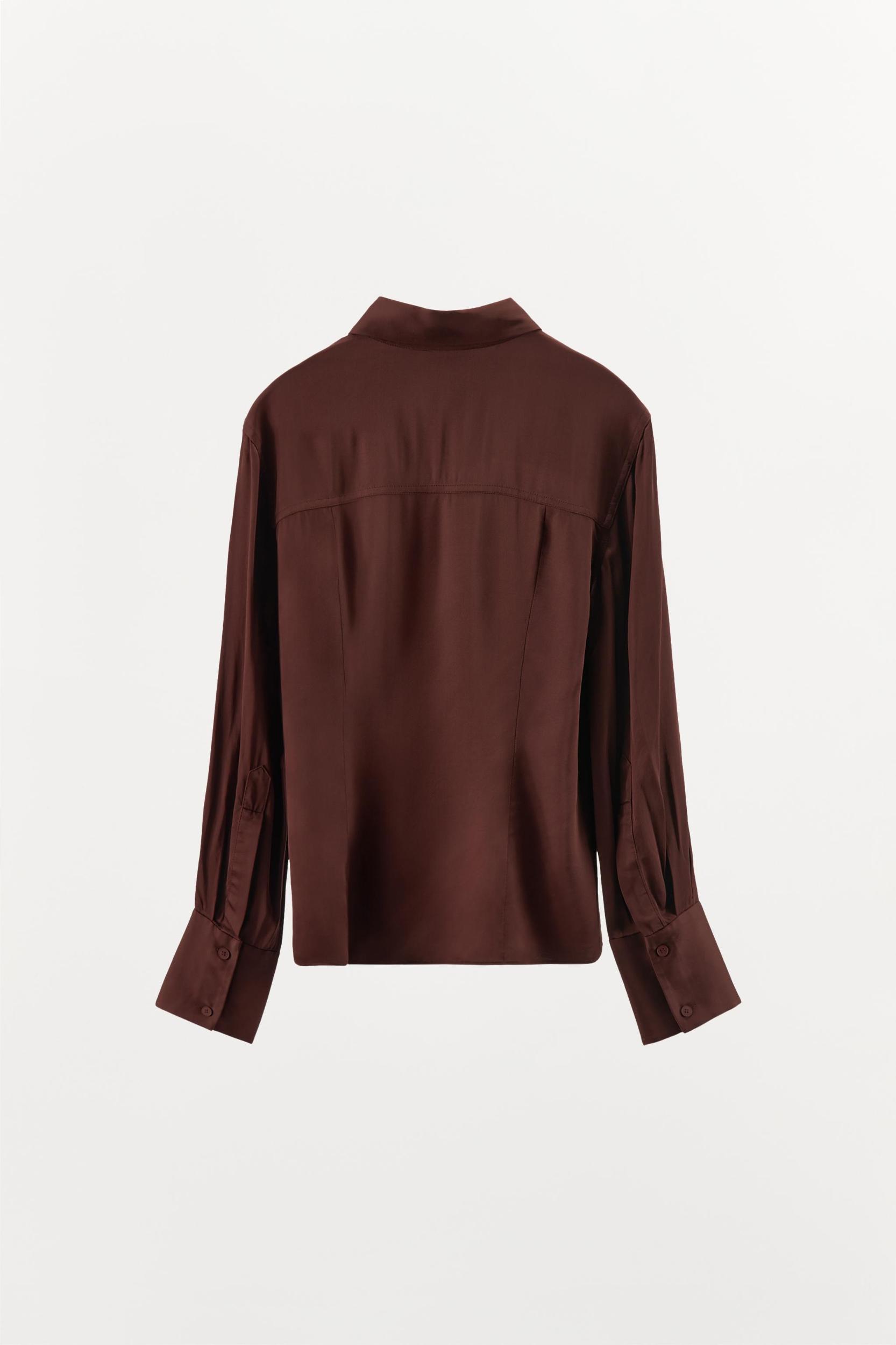 FLOWY SATIN SHIRT Product Image