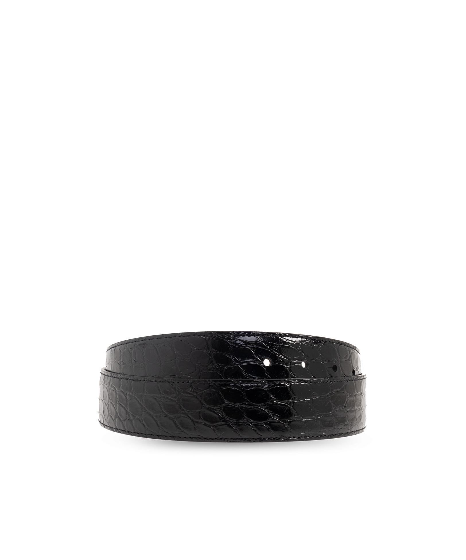 VERSACE La Medusa Leather Belt Man Belt Black Size 39.5 Calfskin Product Image