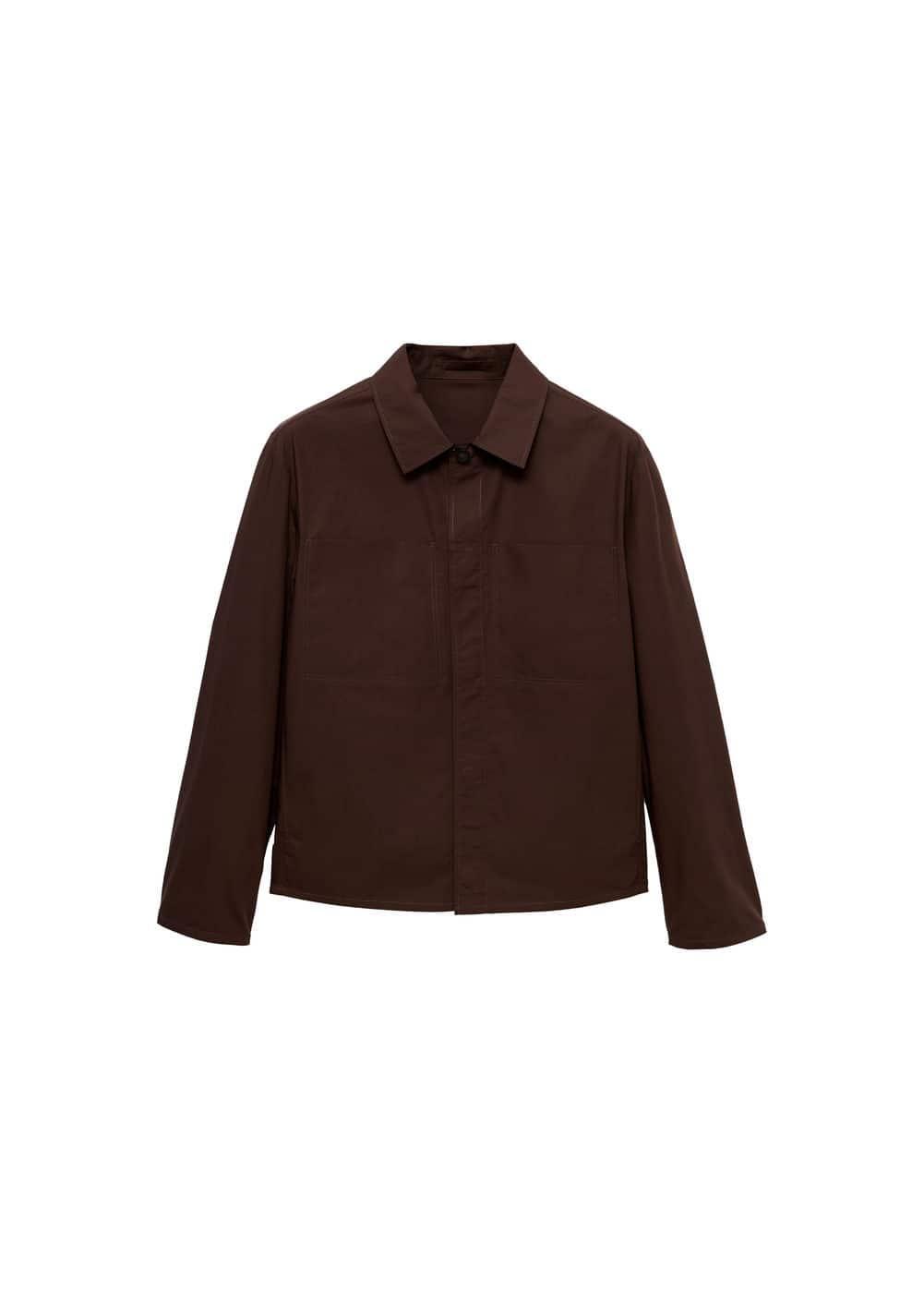 100% cotton jacket with pockets - Men | MANGO USA Product Image
