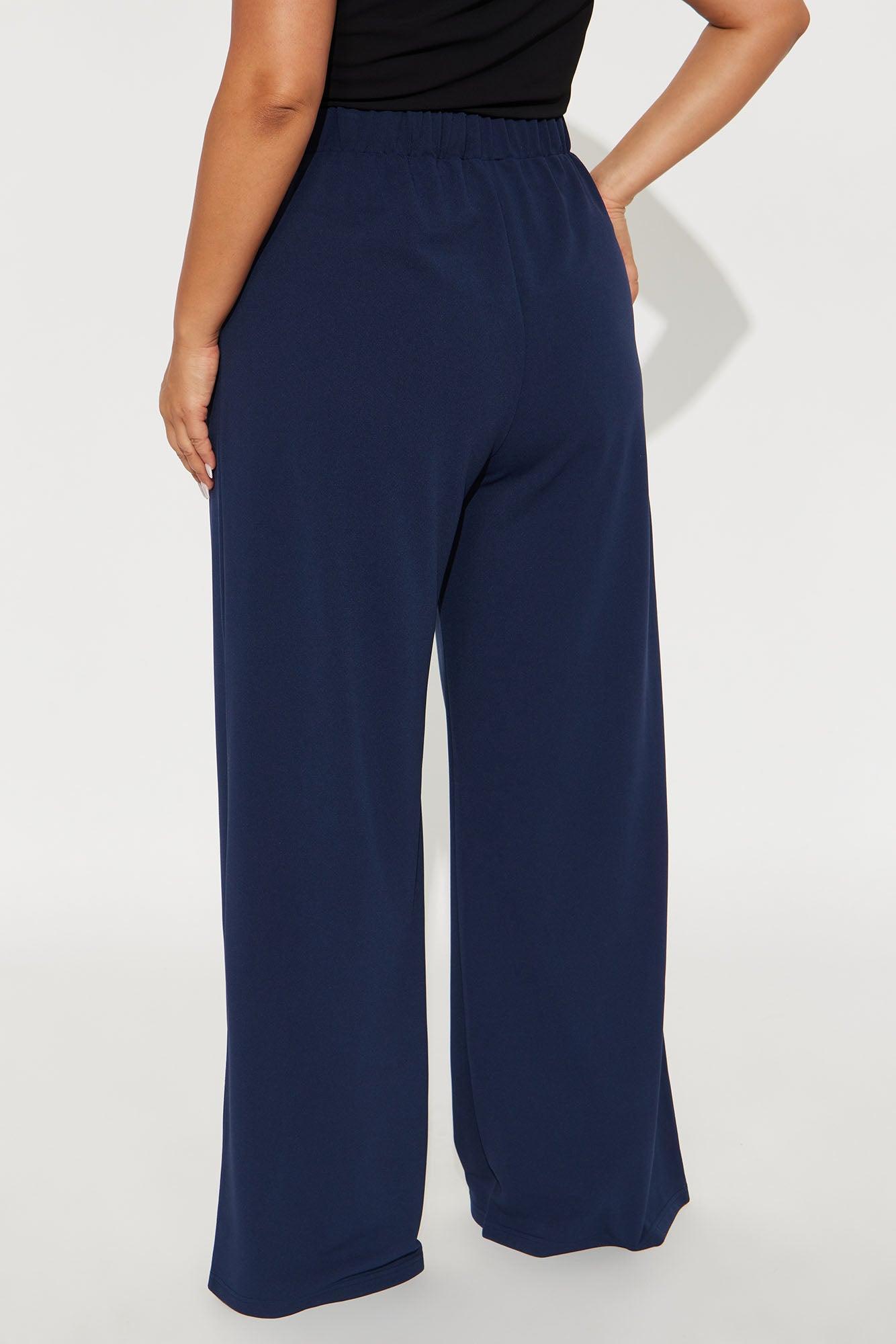 What Matters Most Wide Leg Trouser - Navy Product Image