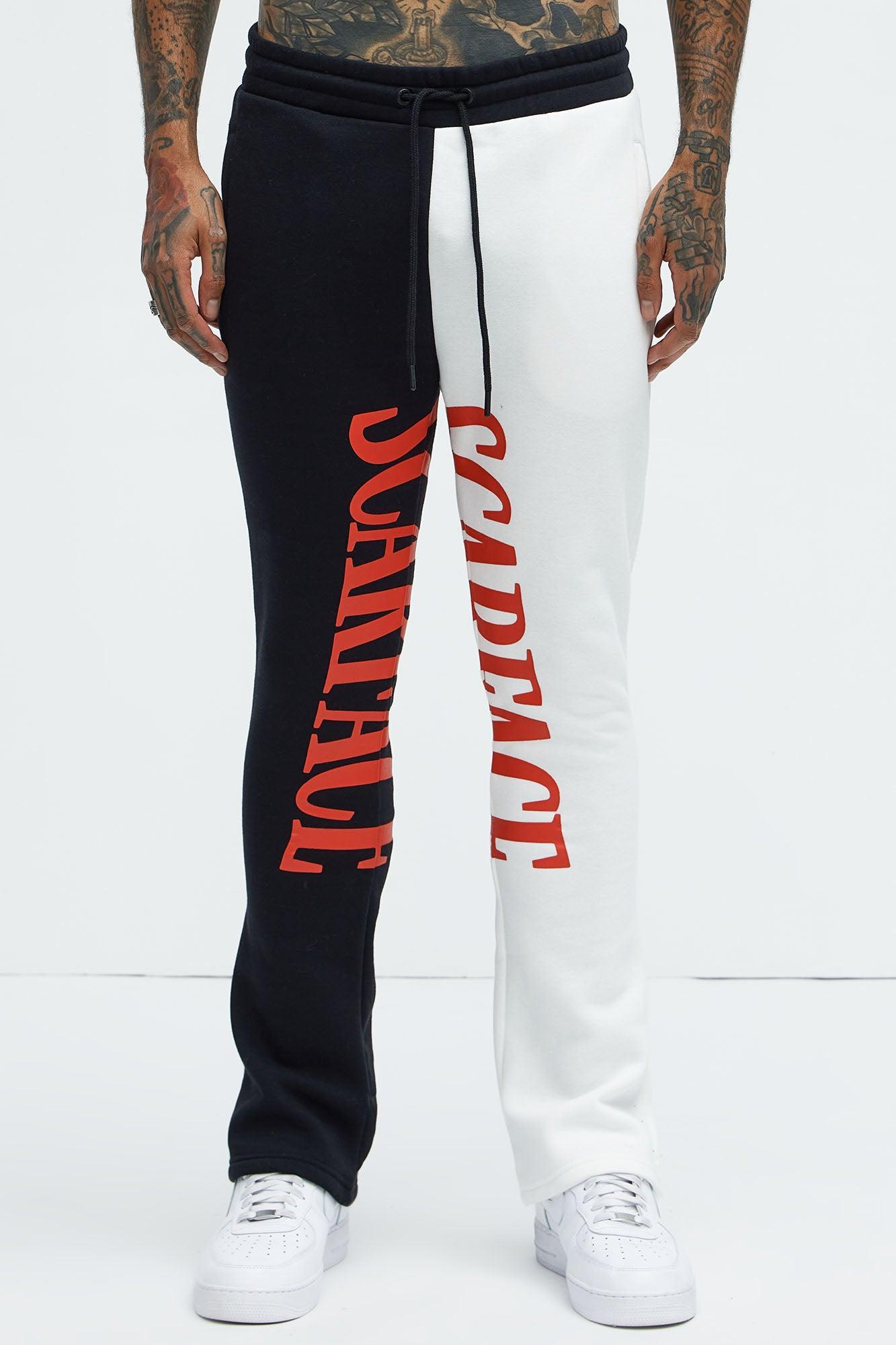 Scarface Say Hello Sweatpants - White/Black Product Image