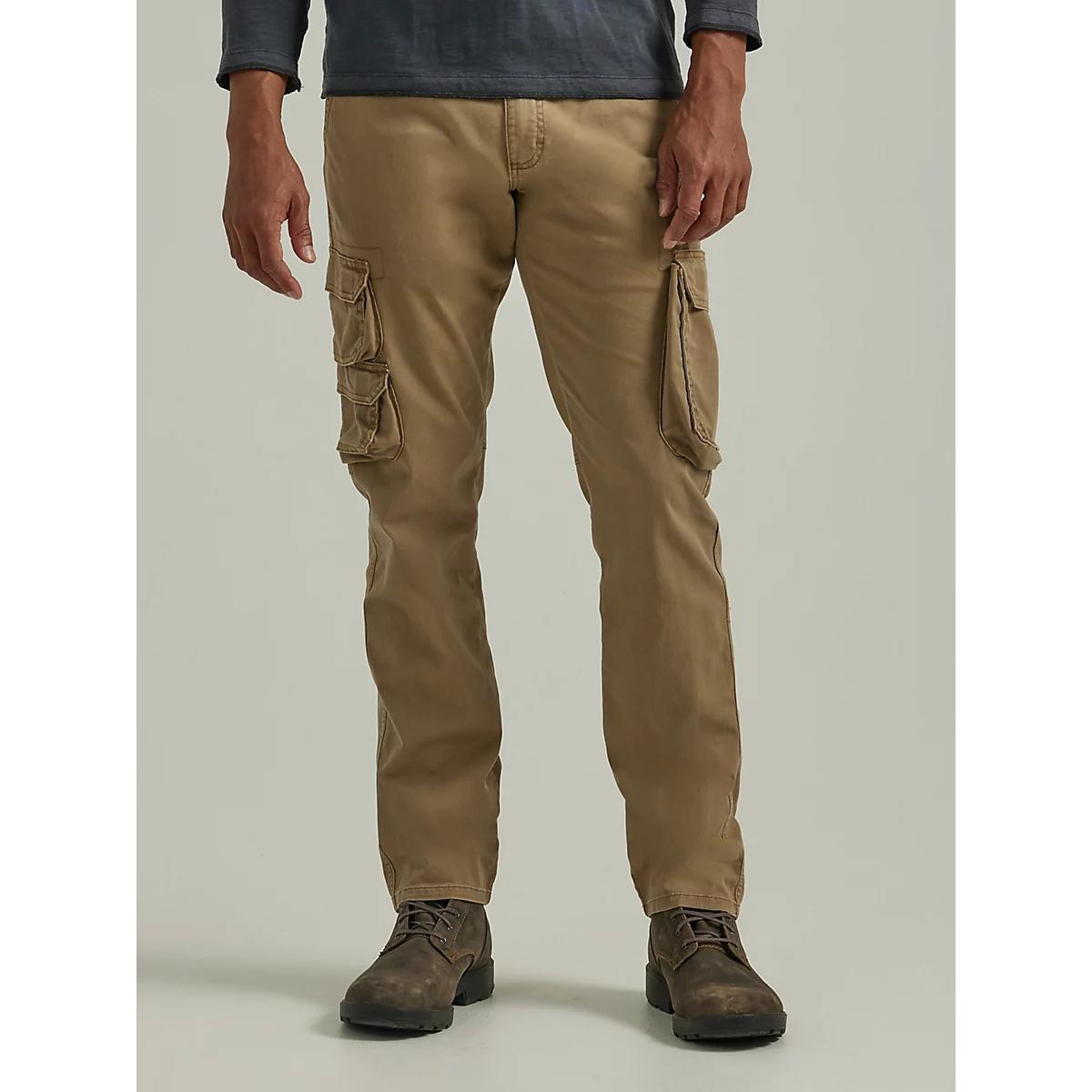 Men's Wrangler® Flex Tapered Cargo Pant in Brown Jungle Product Image