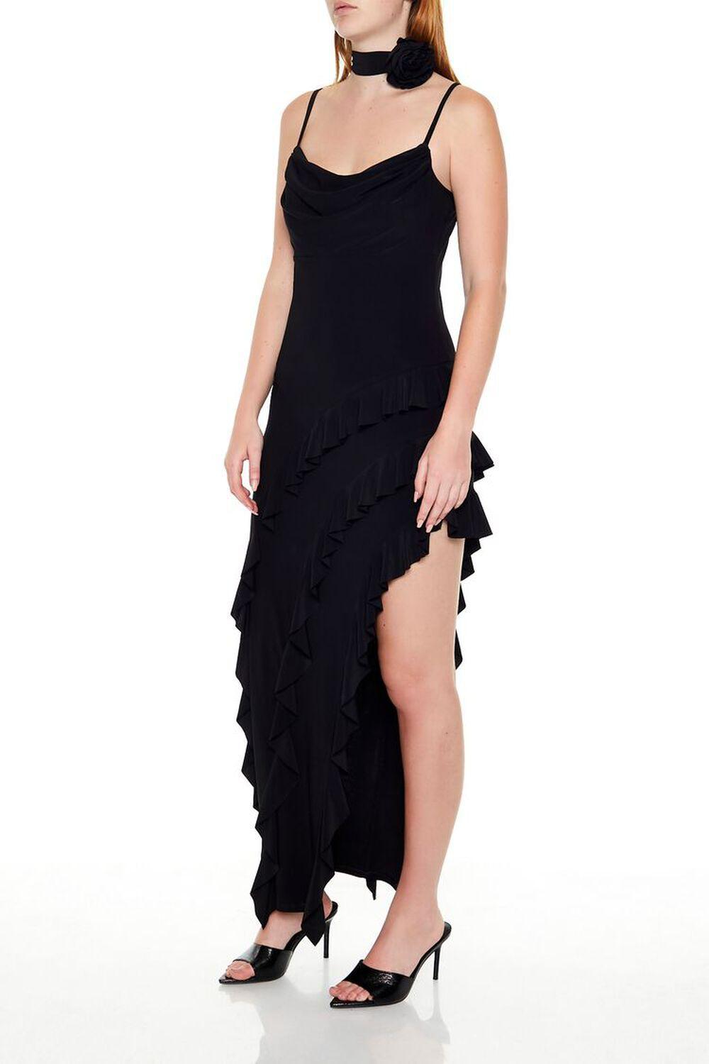 Asymmetrical Ruffle Maxi Dress | Forever 21 Product Image