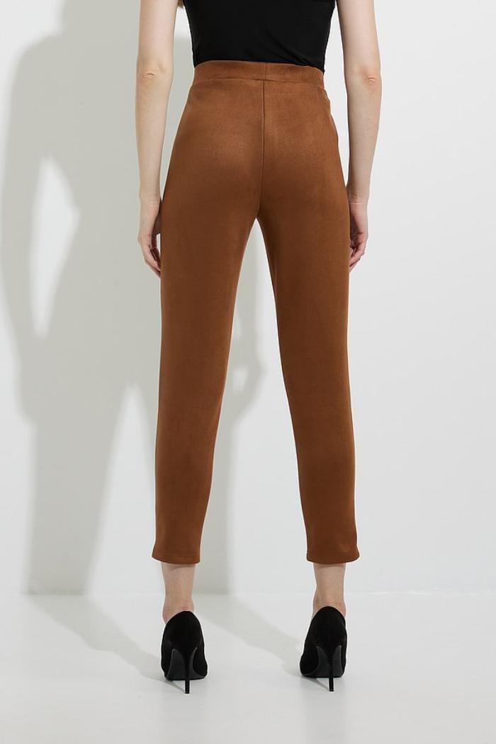 Faux Suede Pants - Brown 223181 Product Image