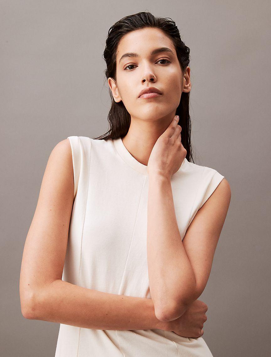 Cotton Jersey A-Line Midi Dress Product Image