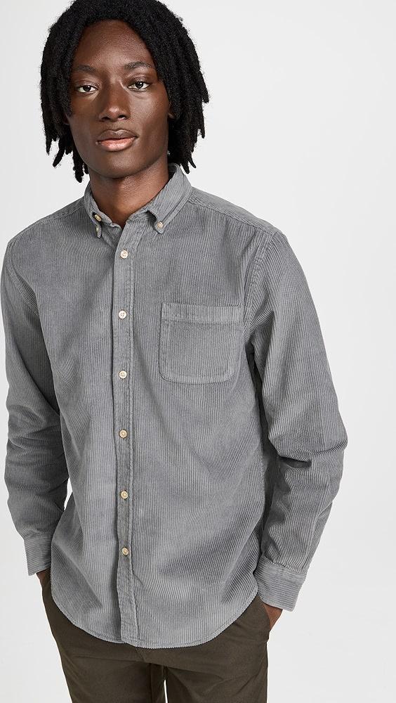 Portuguese Flannel Lobo Corduroy Shirt Anthracite XXL Product Image