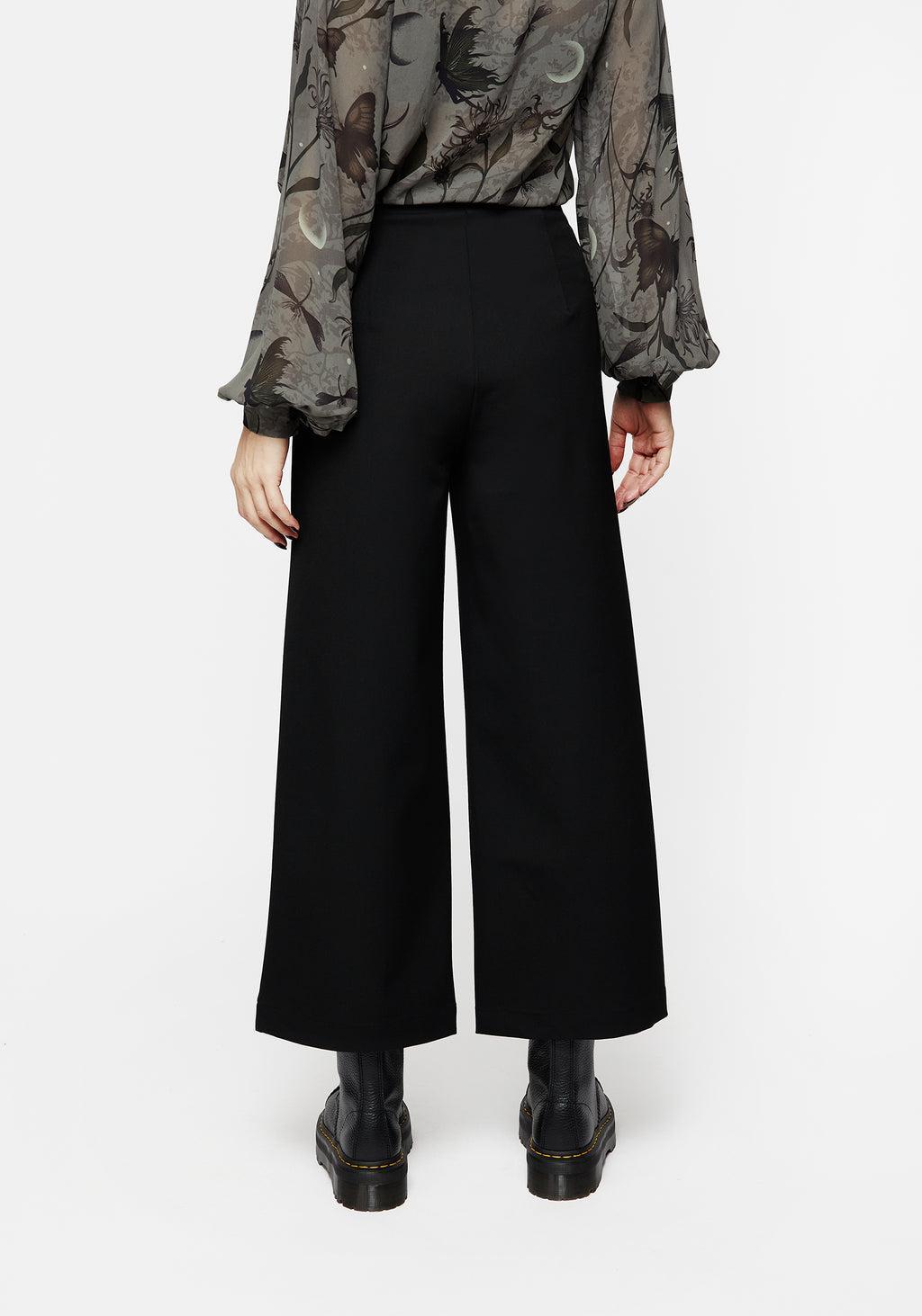 Amalthea Embroidered Tailored Wide Leg Trousers Product Image