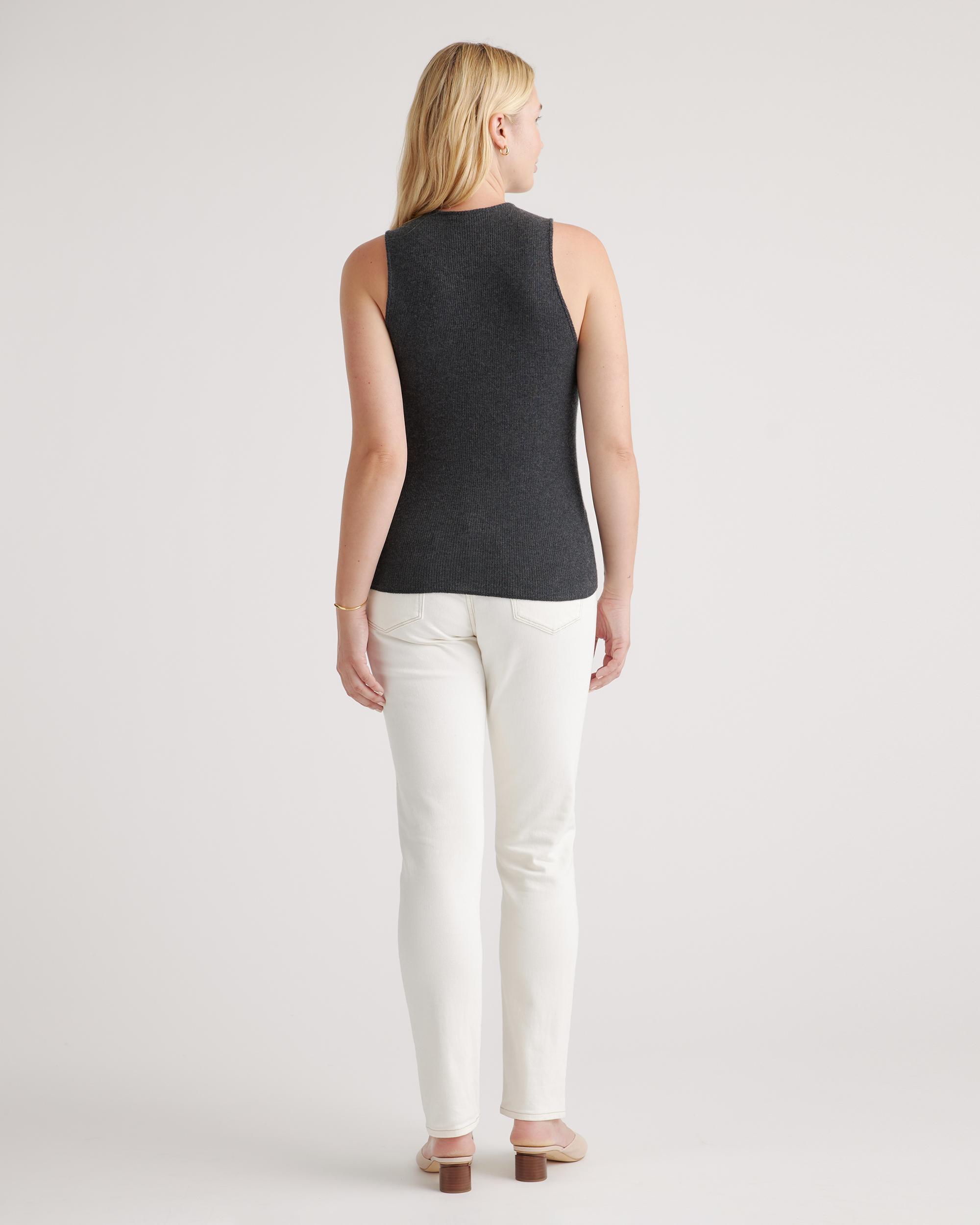 Quince | Women's Featherweight Cashmere Ribbed Tank Top Size XS Product Image
