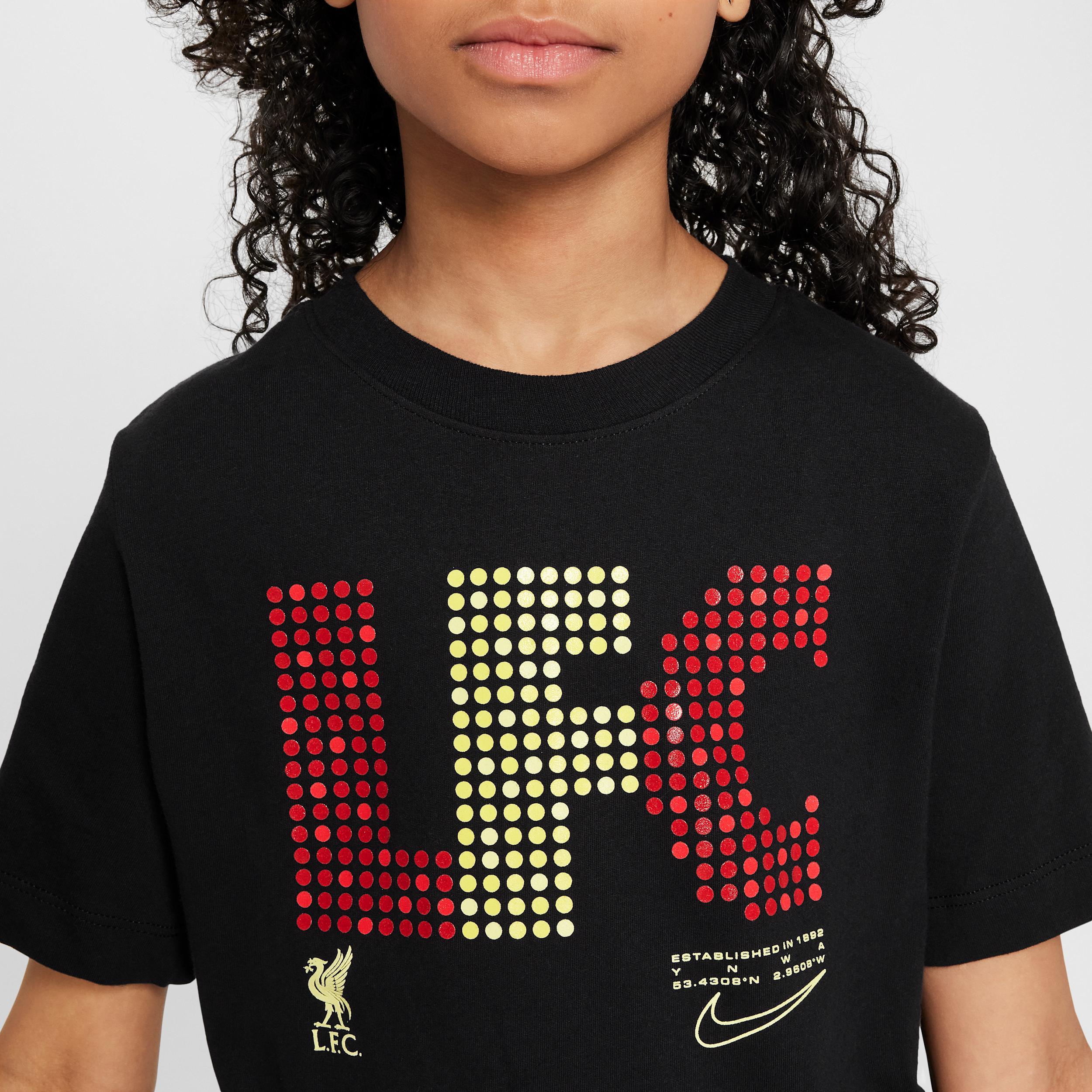 Youth Nike Black Liverpool Lights T-Shirt, Boy's, Size: YTH Medium, Lvp Black Product Image