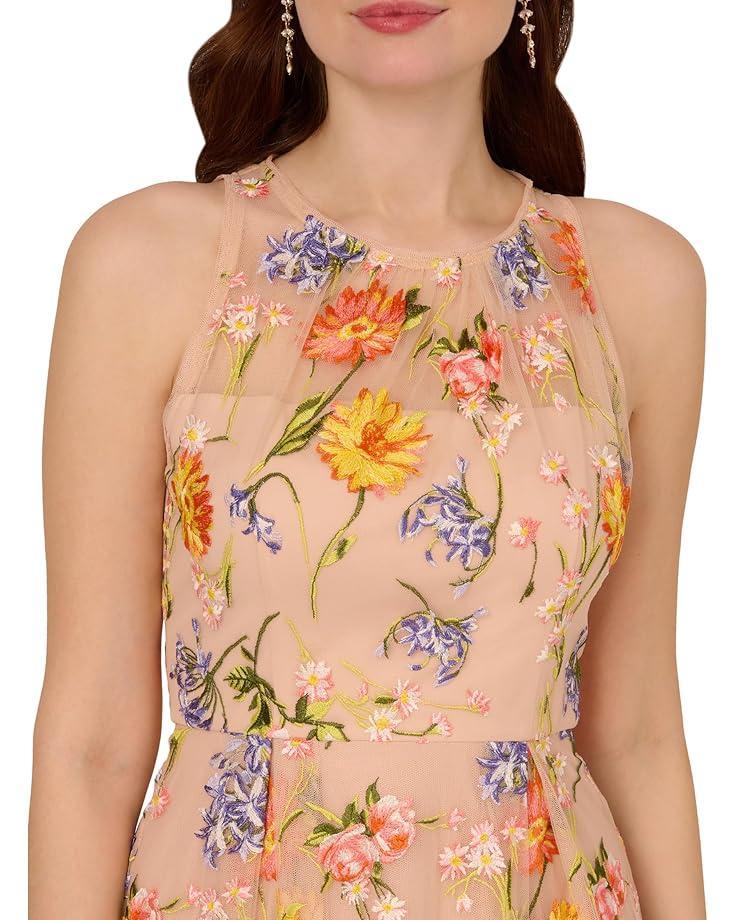 Halter Tie Blouson Midi Dress Product Image