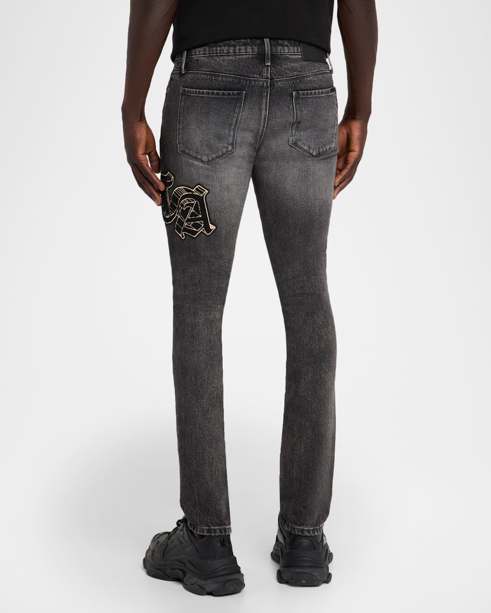 Men's Bryant Chenille-Logo Skinny Jeans Product Image