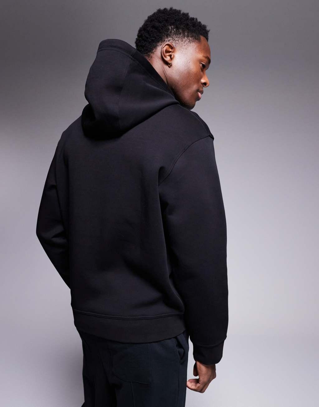Armani Exchange central logo hoodie in black Product Image