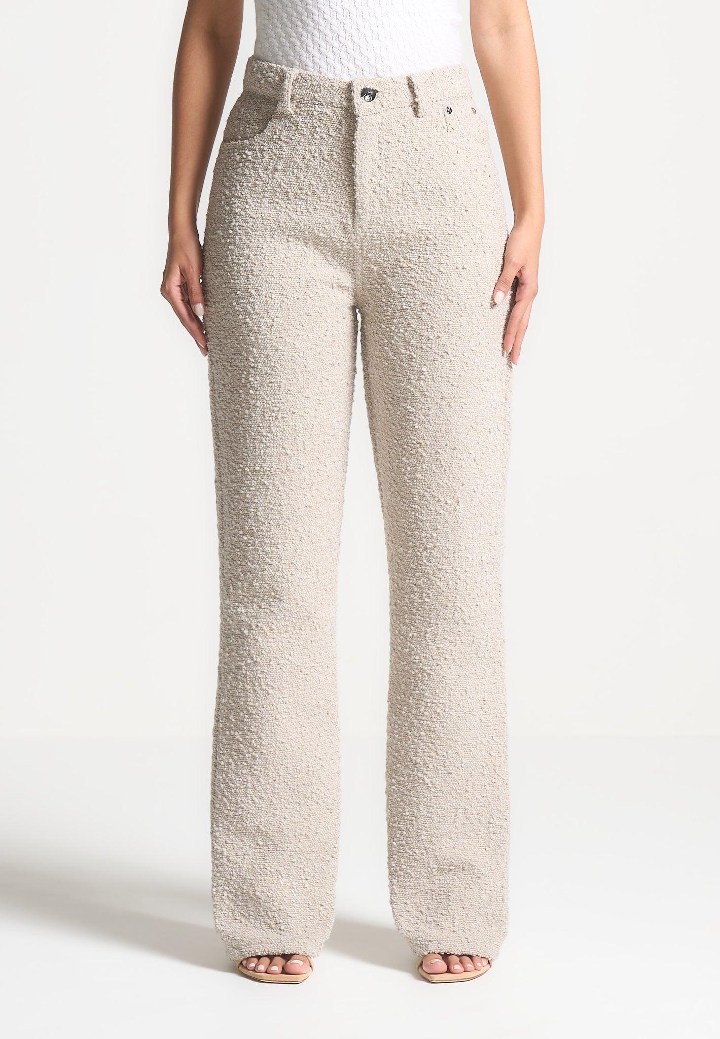 Catherine - Cropped Boucle Jacket - Beige Female Product Image