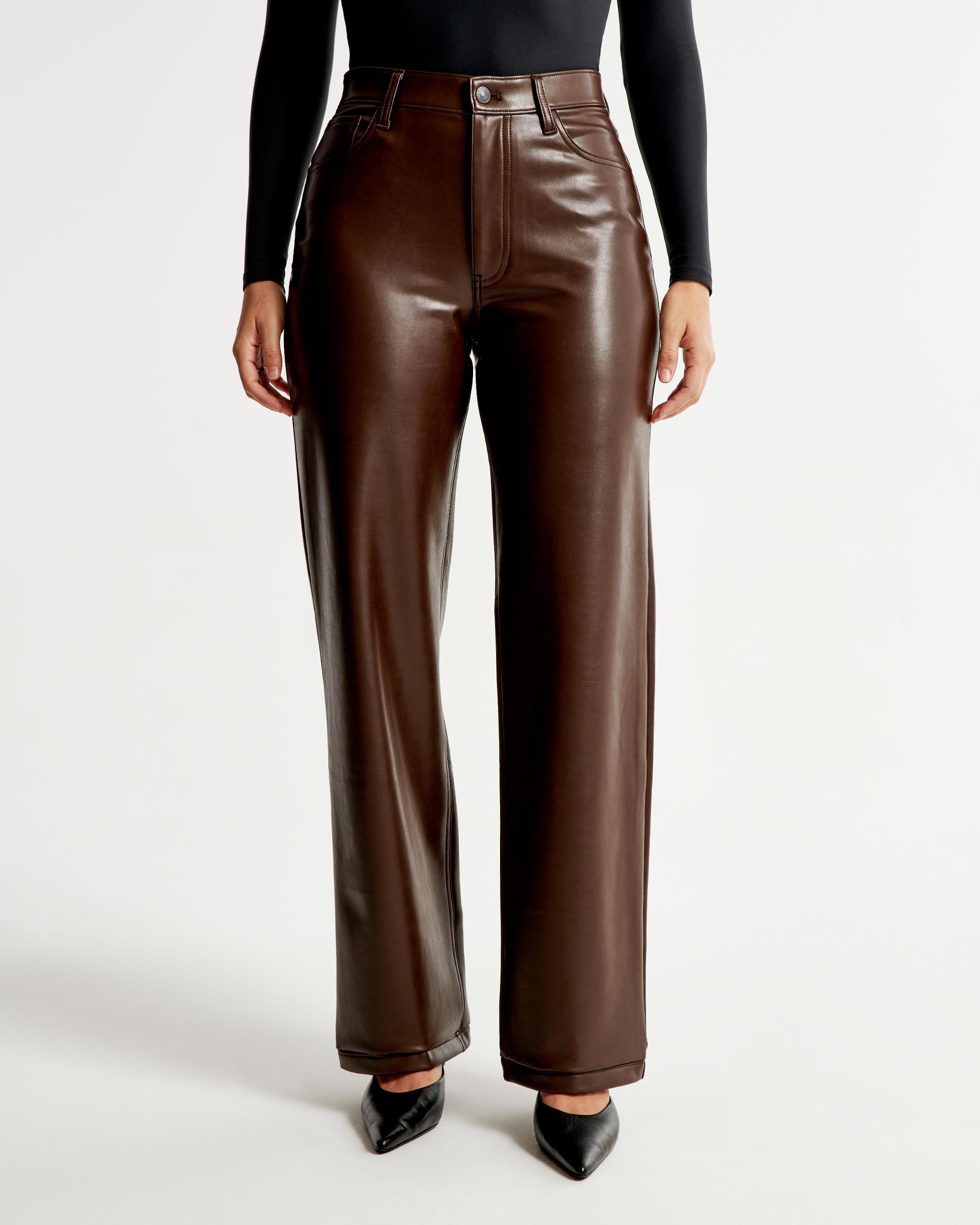 Curve Love Vegan Leather 90s Relaxed Pant Product Image