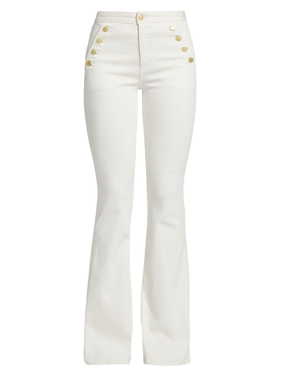 Helena Sailor-Button Straight Leg Jeans Product Image