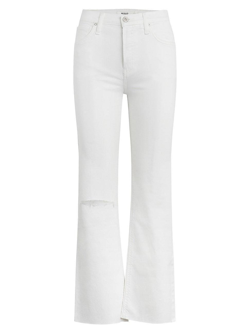 Womens Rosie Mid-Rise Stretch Wide-Leg Crop Jeans Product Image