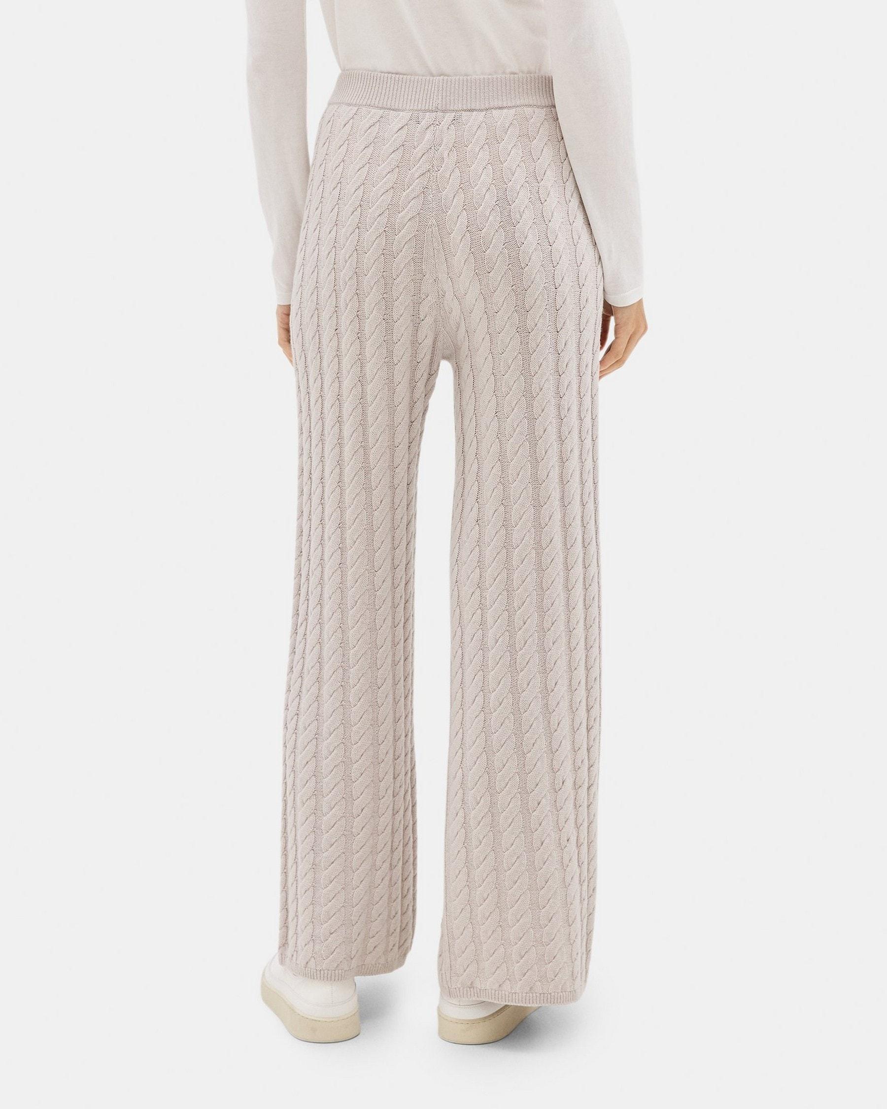 Cable Knit Pant in Wool-Cashmere Blend Product Image