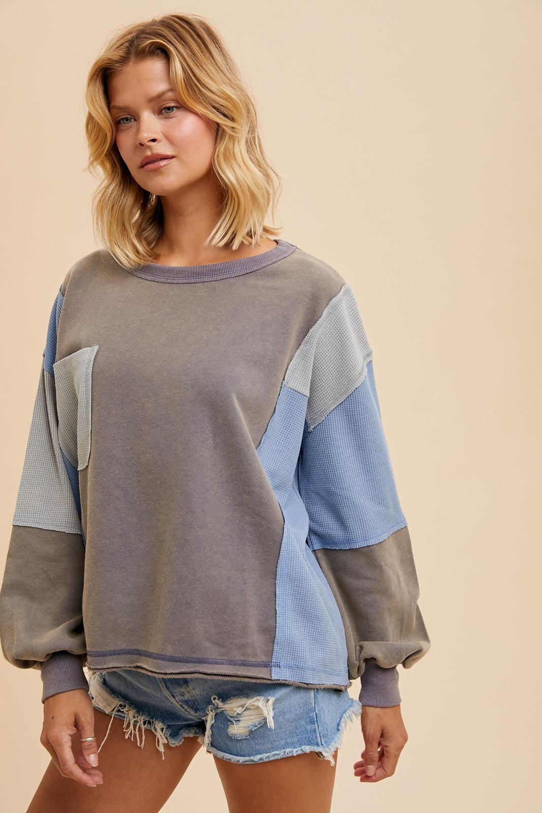 Contrast Panel Pullover Product Image