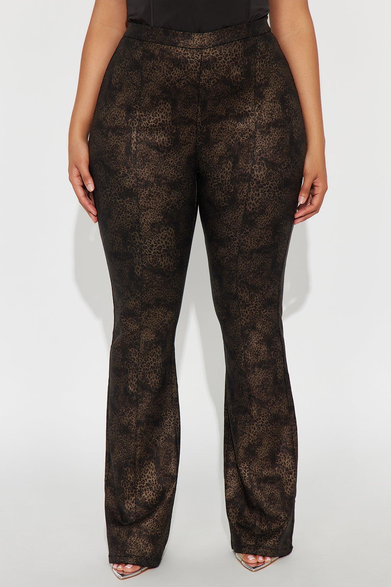 On The Hunt Leopard Flare Pant - Leopard Product Image
