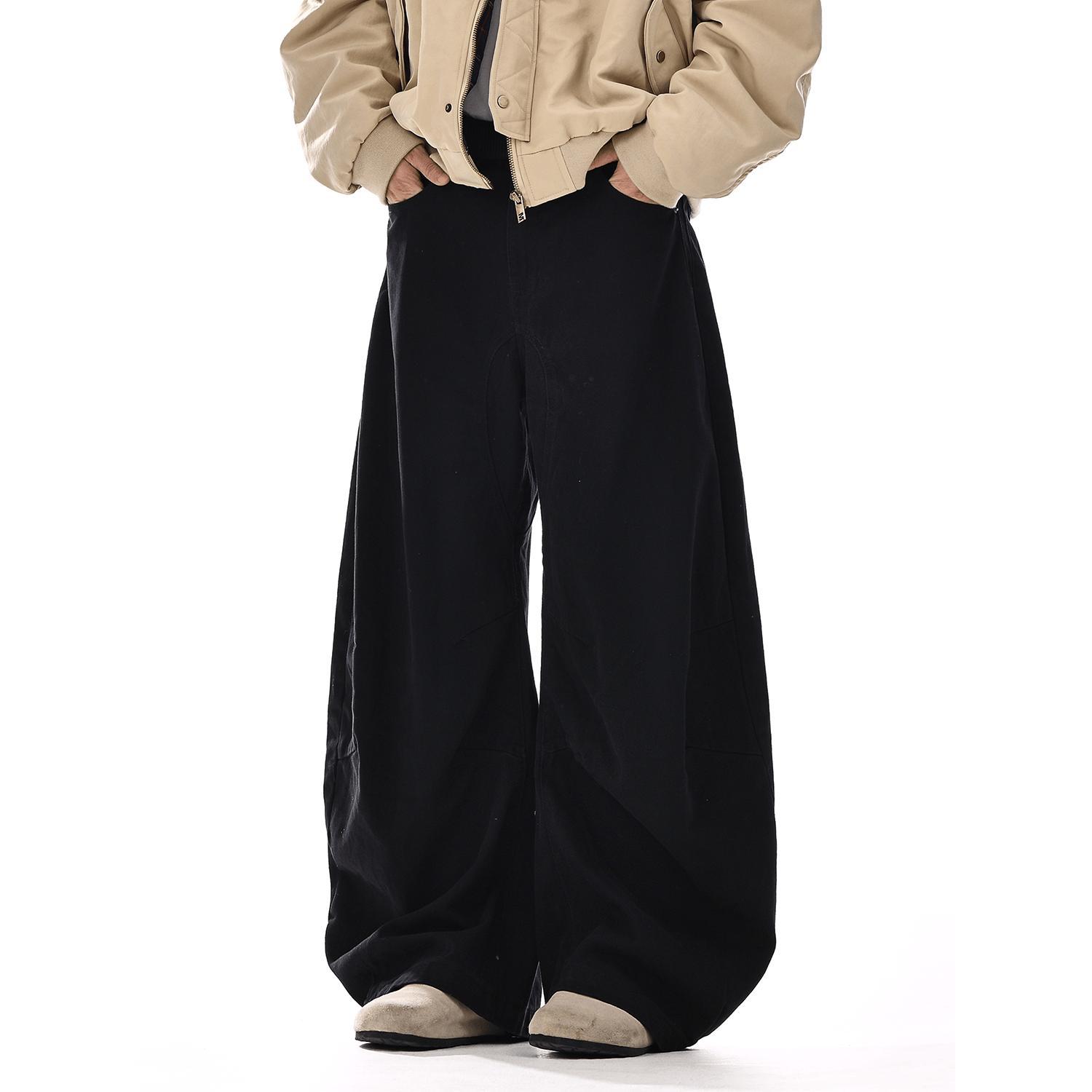 RT No. 12550 JET BLACK STRAIGHT BAGGY JEANS Product Image