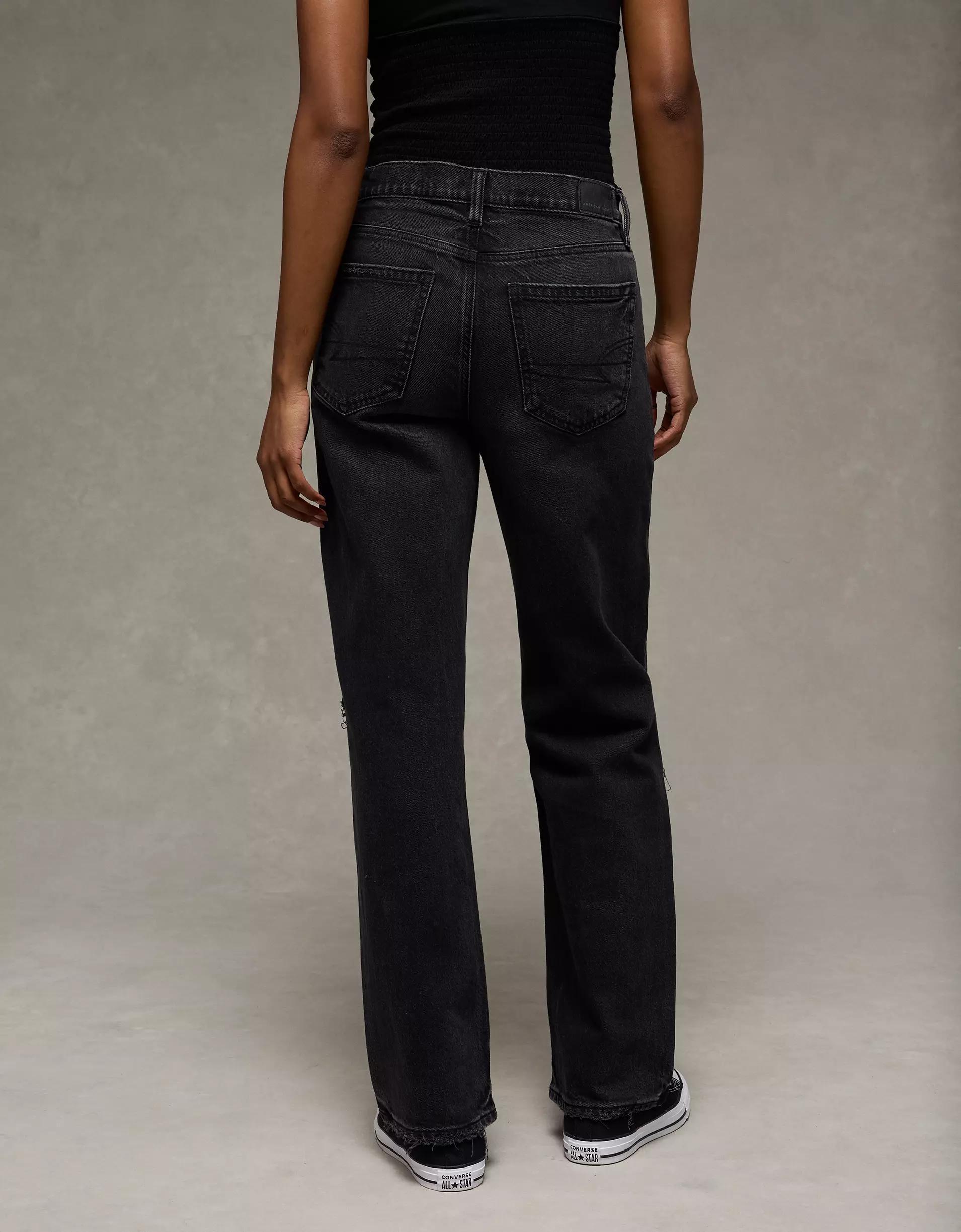 AE Stretch High-Waisted Stovepipe Jean Product Image