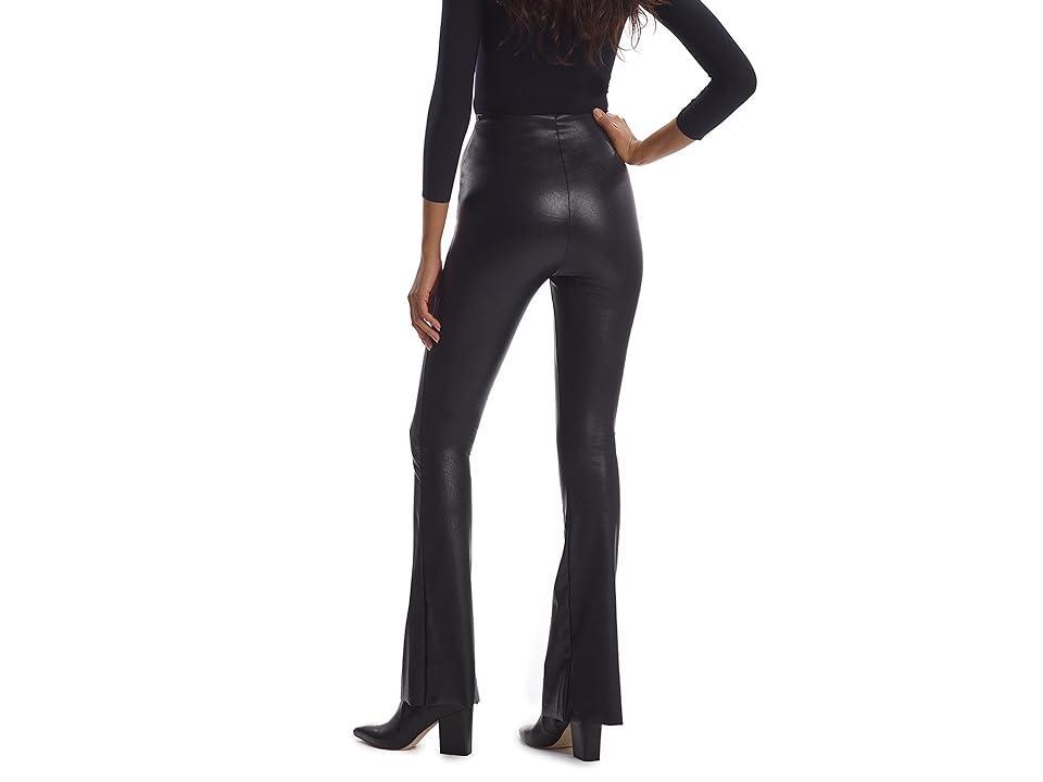 Faux-Leather Flared Leggings Product Image