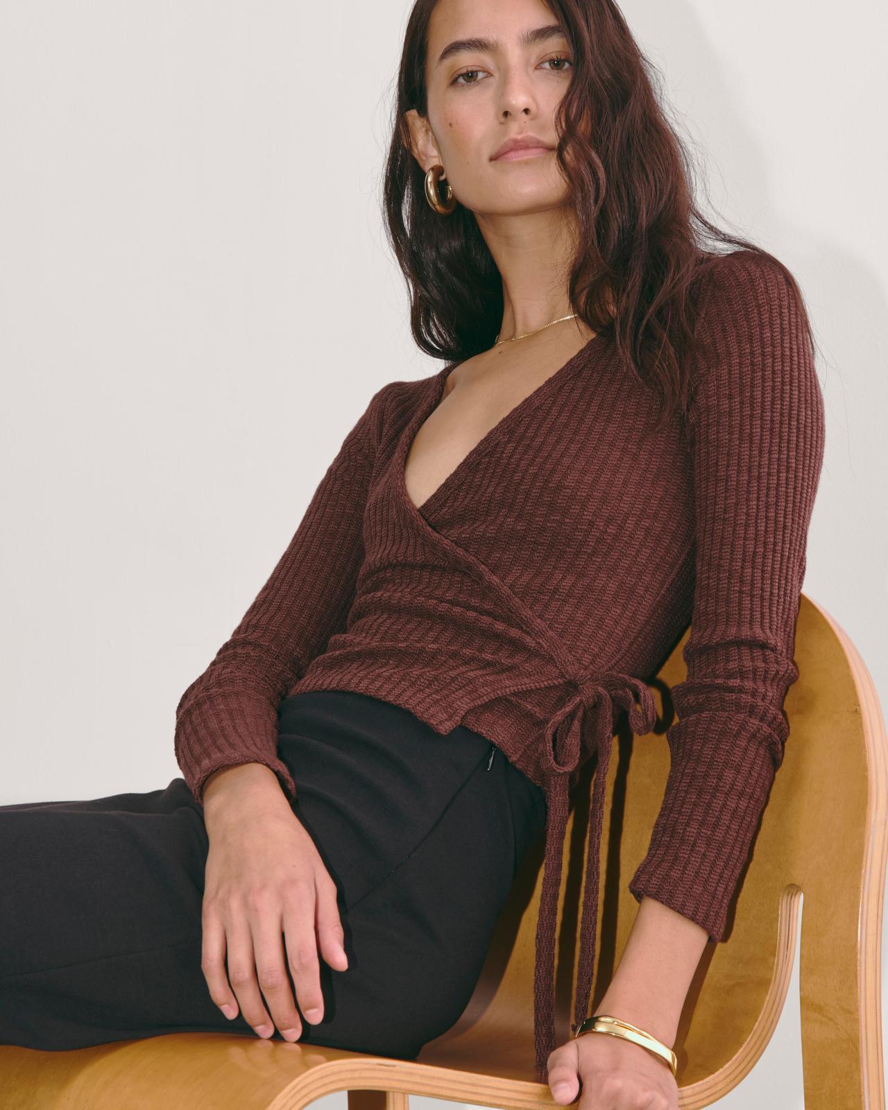 The Cozy Rib Wrap Top Product Image