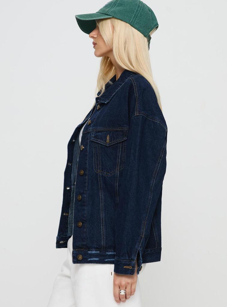 In The World Jacket Blue Denim Product Image